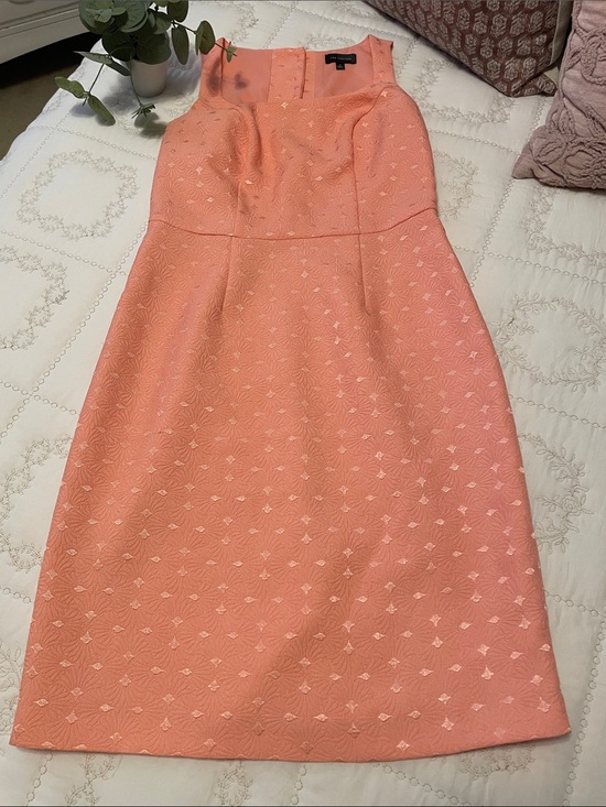 The Limited Dresses & Skirts - The Limited Coral Pink Textured Sheath Dress